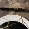 Coffret de 2 couteaux de table Kintsugi Charbon Lame Noire