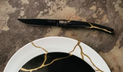 Coffret de 2 couteaux de table Kintsugi Charbon Lame Noire