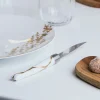 Coffret de 2 couteaux de table Kintsugi Blanc Lame Argent