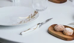 Coffret de 2 couteaux de table Kintsugi Blanc Lame Argent